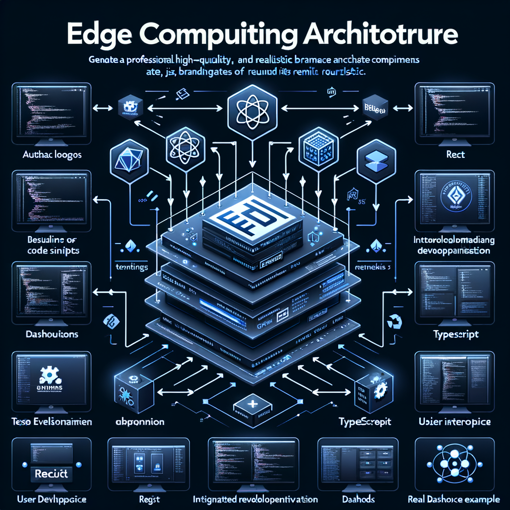 Diagram showing edge computing architecture with data flow arrows